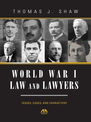 cover image of World War I Law and Lawyers
